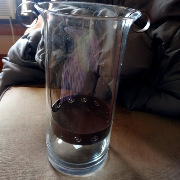 Large metal and glass Partylite candle holder